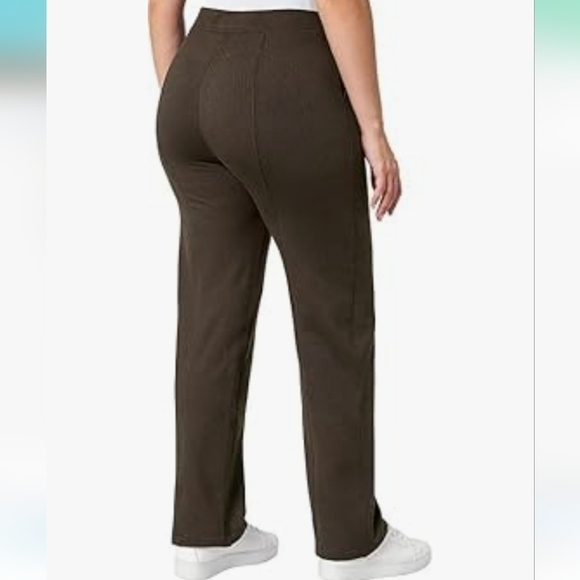 NWT Mondetta Women's Herringbone Straight Leg Pants Brown M S winter fall - Picture 2 of 7